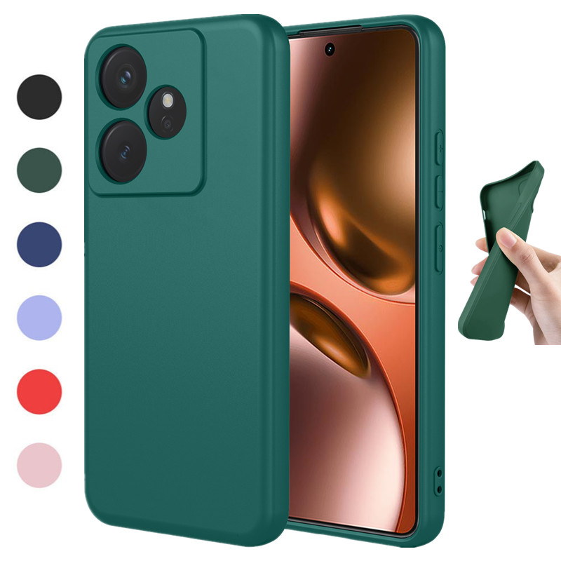 Realme Gt 6 - Гибкий чехол из жидкого силикона для